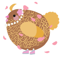 A brown and honey chicken with a double-lace pattern