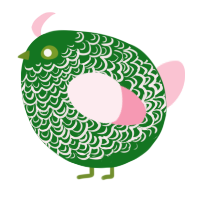 A leaf and rose chicken with a double-lace pattern