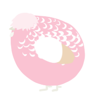 A rose and cream chicken with a half-lace pattern