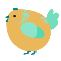 A honey and mint chicken with a neck-speckle pattern