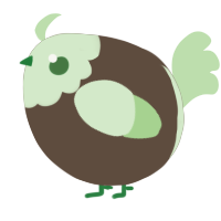 A bark and gluppy chicken with a head pattern