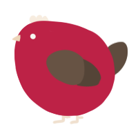 A crimson and bark chicken