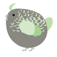 A ash and gluppy chicken with a half-lace pattern