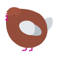 A russet and mist chicken