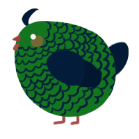 A leaf and tumblr chicken with a lace pattern