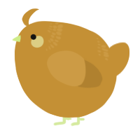 A gold chicken with a neck-band pattern
