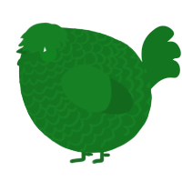 A leaf chicken with a lace pattern