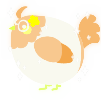 A white and beige chicken with a head pattern