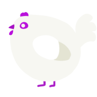 A white chicken