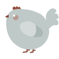 A silver chicken