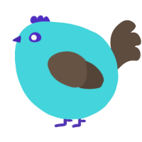 A aqua and bark chicken