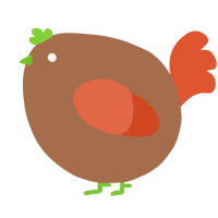 A brown and vermilion chicken