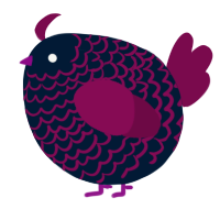 A tumblr and wine chicken with a lace pattern
