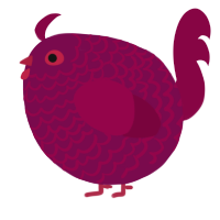 A wine and maroon chicken with a lace pattern