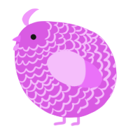 A orchid and lavender chicken with a lace pattern