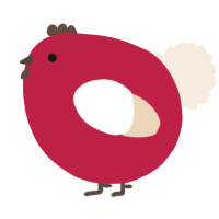 A crimson and cream chicken
