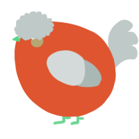 A vermilion and silver chicken