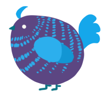 A overcast and sky chicken with a bar pattern