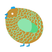 A gold and spring chicken with a lace pattern
