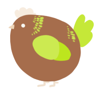 A brown and lime chicken with a neck-band pattern