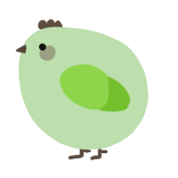 A gluppy and grass chicken