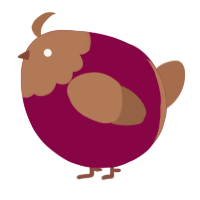 A maroon and brown chicken with a head pattern