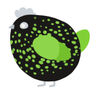 A sable and grass chicken with a speckle pattern