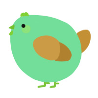 A spring and gold chicken