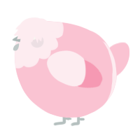 A rose chicken with a head pattern