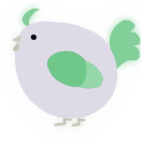 A olive and fuchsia chicken
