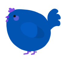 A ultramarine chicken