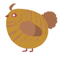 A gold and brown chicken with a bar pattern