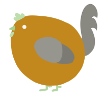 A ochre and ash chicken