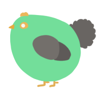 A spring and grey chicken