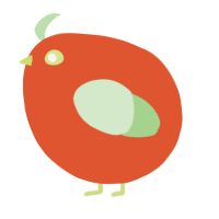 A vermilion and gluppy chicken