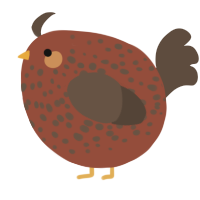 A russet and bark chicken with a speckle pattern