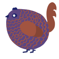 A overcast and russet chicken with a lace pattern
