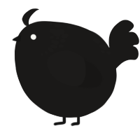 A sable chicken with a neck-speckle pattern