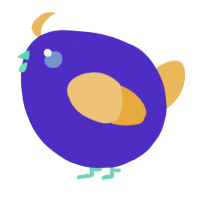 A indigo and honey chicken