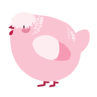 A rose chicken with a neck-band pattern