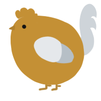 A gold and mist chicken