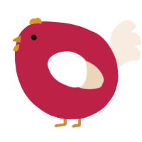 A crimson and cream chicken