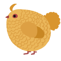 A honey and orange chicken with a lace pattern