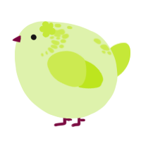 A apple and lime chicken with a neck-speckle pattern