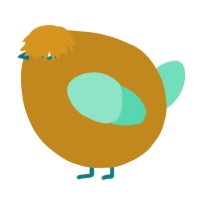 A ochre and mint chicken