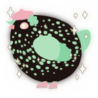 A sable and mint chicken with a speckle pattern