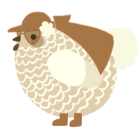 A silver and white chicken with a lace pattern