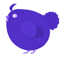 A indigo chicken with a lace pattern