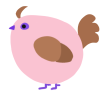 A rose and brown chicken
