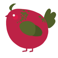 A crimson and olive chicken with a neck-speckle pattern